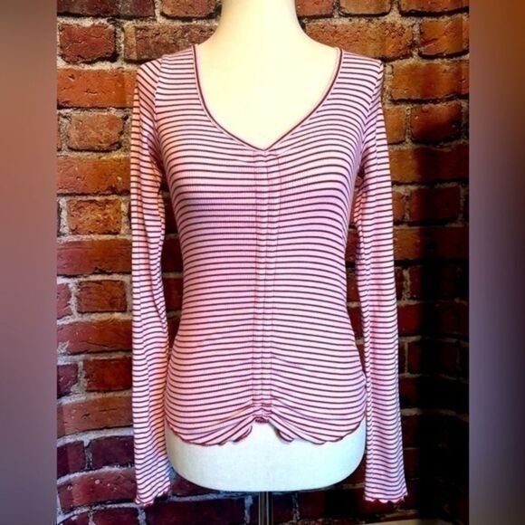 Hollister Tops - Hollister Red Striped Must Have Collection Long Sleeved Top Small S